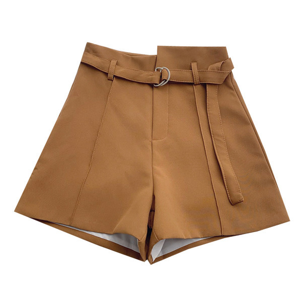 Jauna modeļa pavasara-vasaras sieviešu šorti ar jostiņu