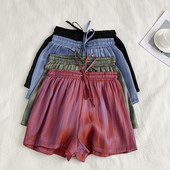 Pantaloni scurți moderni cu talie elastică și cravate