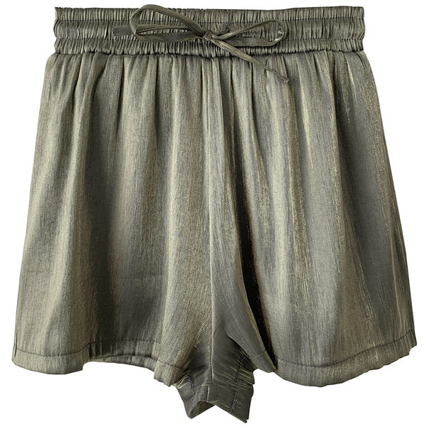 Pantaloni scurți moderni cu talie elastică și cravate