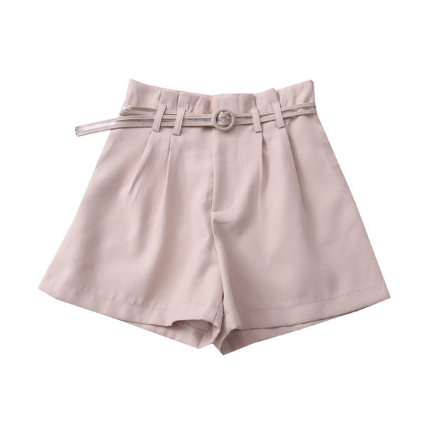 Pavasara-vasaras šorti ar augstu vidukli un jostu