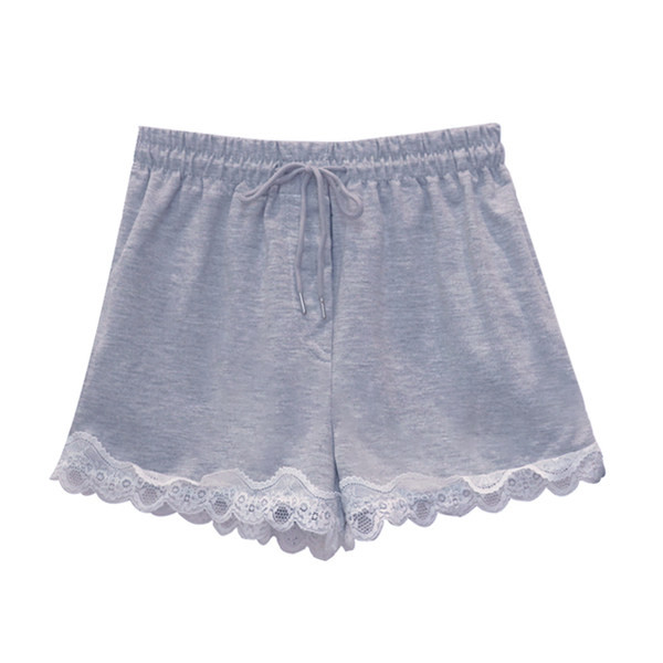 Ženske casual hlače s vezicama i čipkom