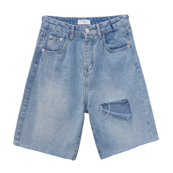 Дамски панталони 3/4 дължина със скъсани мотиви