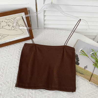 Καθημερινή γυναικεία αμάνκι μπλούζα 4 ημερών με λεπτά τιραντάκια