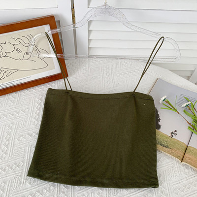 Καθημερινή γυναικεία αμάνκι μπλούζα 4 ημερών με λεπτά τιραντάκια