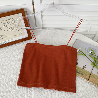 Καθημερινή γυναικεία αμάνκι μπλούζα 4 ημερών με λεπτά τιραντάκια