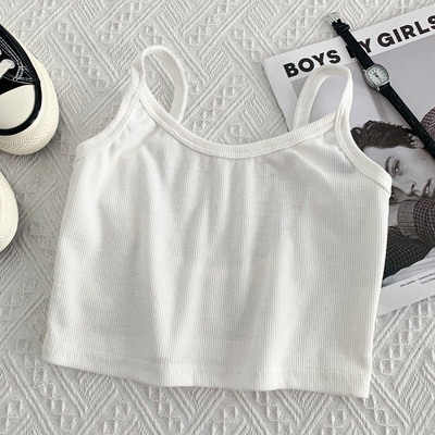 Jauna modeļa īss sieviešu topiņš ar plānām lencītēm - vairākās krāsās