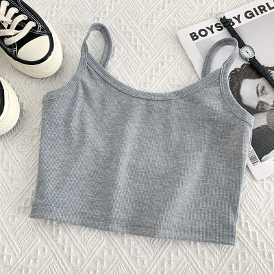 Jauna modeļa īss sieviešu topiņš ar plānām lencītēm - vairākās krāsās