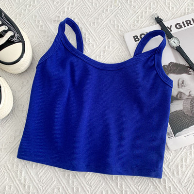 Jauna modeļa īss sieviešu topiņš ar plānām lencītēm - vairākās krāsās