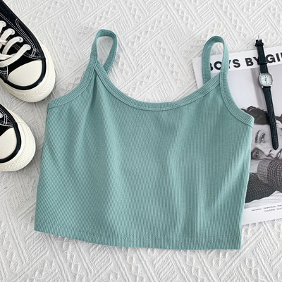 Jauna modeļa īss sieviešu topiņš ar plānām lencītēm - vairākās krāsās