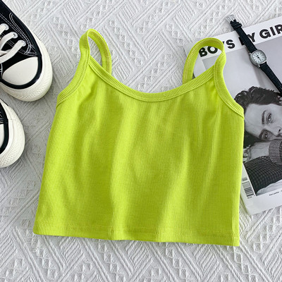 Jauna modeļa īss sieviešu topiņš ar plānām lencītēm - vairākās krāsās