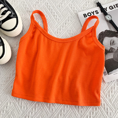 Jauna modeļa īss sieviešu topiņš ar plānām lencītēm - vairākās krāsās