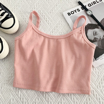 Jauna modeļa īss sieviešu topiņš ar plānām lencītēm - vairākās krāsās