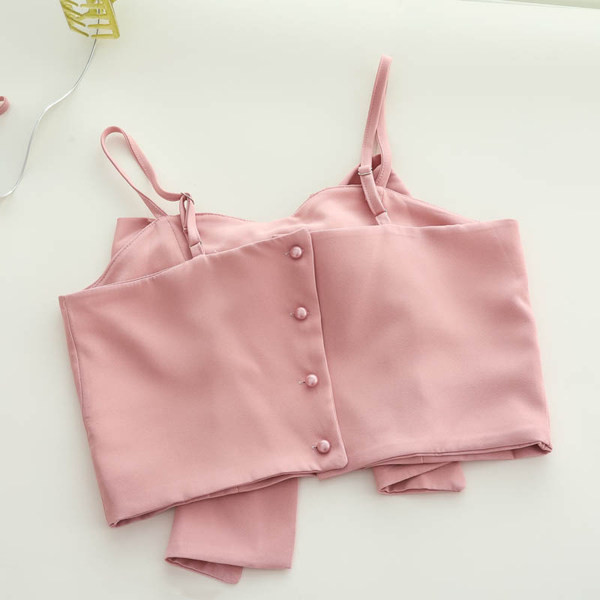 Κομψή γυναικείο μπούστο με κορδέλα και λεπτά τιραντάκια 