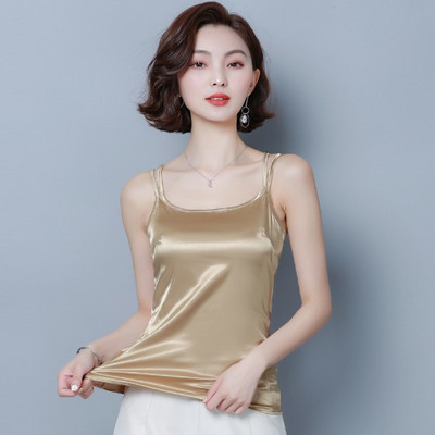 Maieu de damă cu bretele subțiri și broderie pe spate