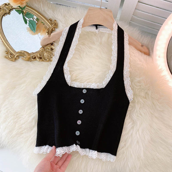 Sieviešu krekliņš ar pogām un mežģīnēm vairākās krāsās