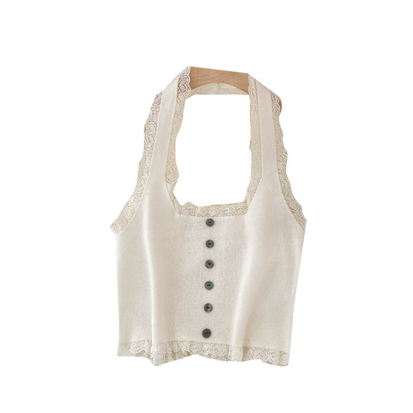 Sieviešu krekliņš ar pogām un mežģīnēm vairākās krāsās