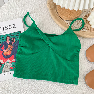 Maieu scurt de dama cu bretele subtiri - in mai multe culori