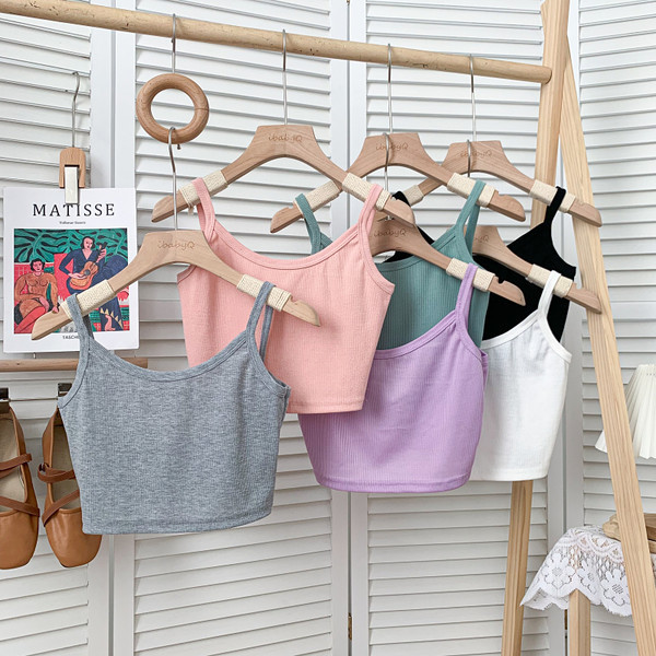 Maieu scurt de dama cu bretele subtiri - in mai multe culori