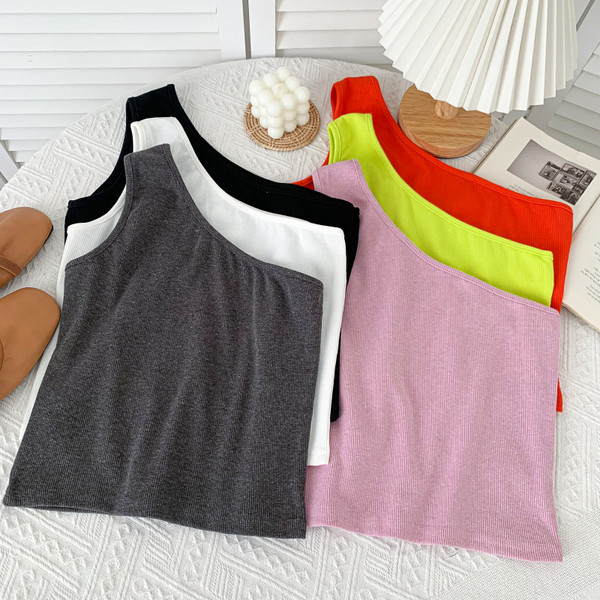 Jauna modeļa sieviešu topiņš ar vienu lencīti - vairākas krāsas