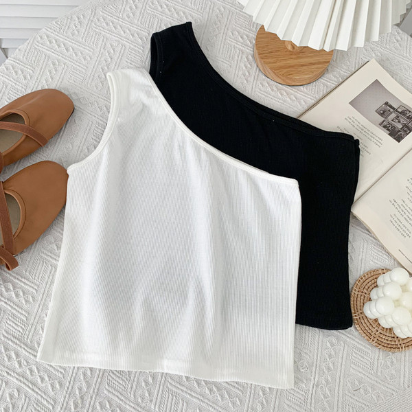 Jauna modeļa sieviešu topiņš ar vienu lencīti - vairākas krāsas