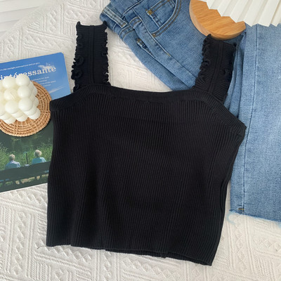 Ikdienas sieviešu topiņš ar platām lencēm - vairākās krāsās