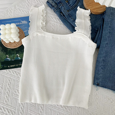 Ikdienas sieviešu topiņš ar platām lencēm - vairākās krāsās