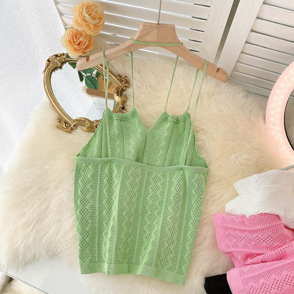 Maieu de damă cu bretele subțiri în patru culori