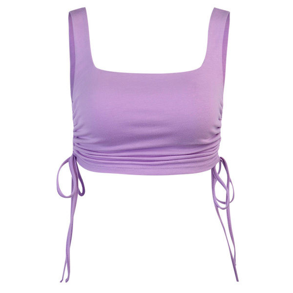 Maieu scurt de damă modern, cu cravate și decolteu pătrat