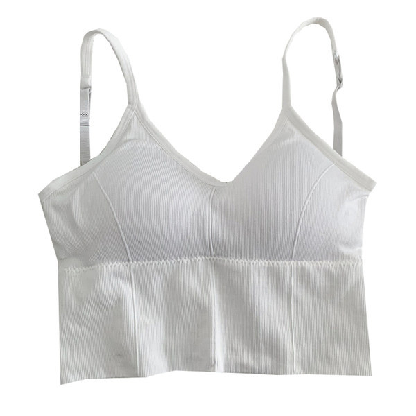 Jauna modeļa sieviešu topiņš ar špica kakla izgriezumu un plānām lencītēm baltā un melnā krāsā