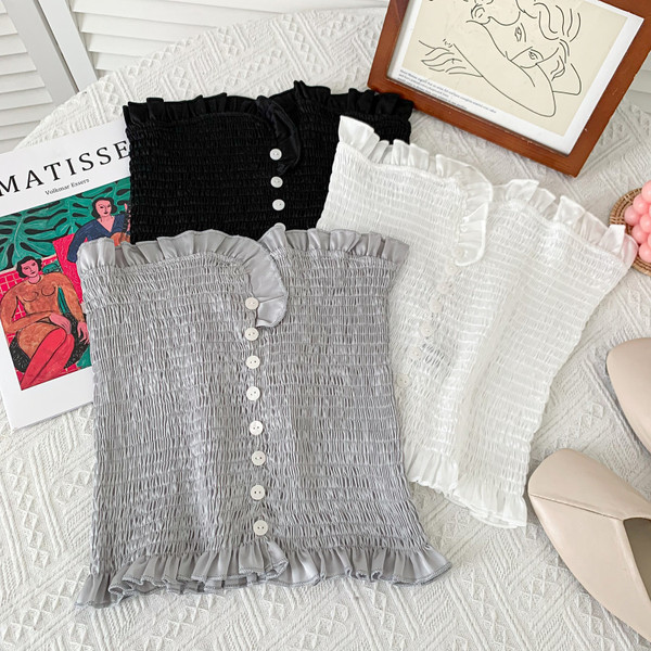 Нов модел дамско бюстие с копчета в няколко цвята