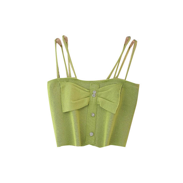 Maieu de damă cu bretele subțiri și panglică