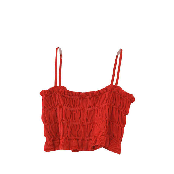 Īss sieviešu krekliņš ar plānām lencēm – vairākās krāsās