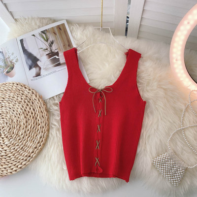 Дамски потник от рипс с връзки в няколко цвята