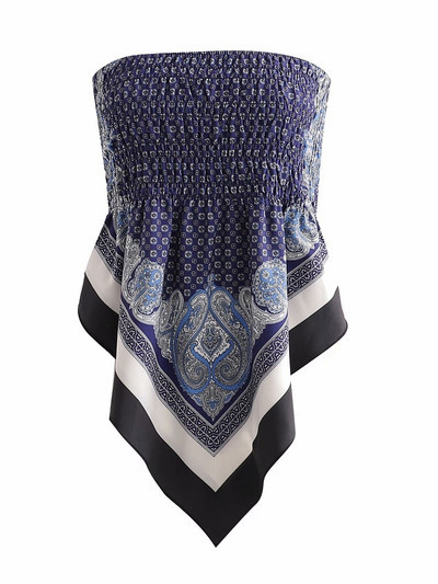 Sieviešu moderns krūtis asimetrisks raksts ar rakstu