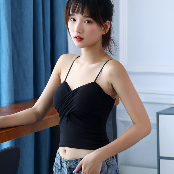 Maieu de dama cu bretele subtiri de mai multe culori