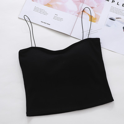 Νέο μοντέλο γυναικείο ελαστικό αμάνικο μπλουζάκι με λεπτά τιραντάκια