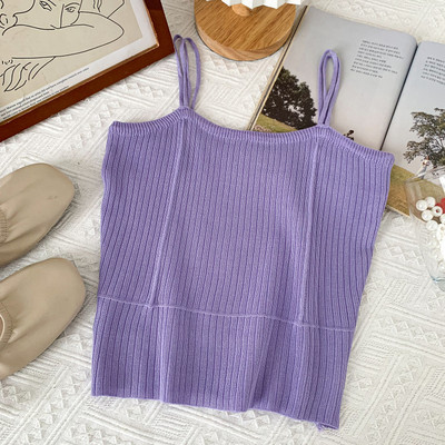 Maieu casual dama cu bretele subtiri - model montat