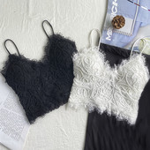 Ženski ljetni bustier od čipke s tankim naramenicama