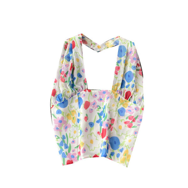 Maieu colorat de damă, cu decolteu