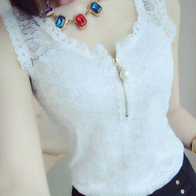 Ikdienas sieviešu mežģīņu tops ar platām lencēm