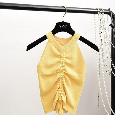 Stilīgs sieviešu tops ar saitēm un platām lencēm