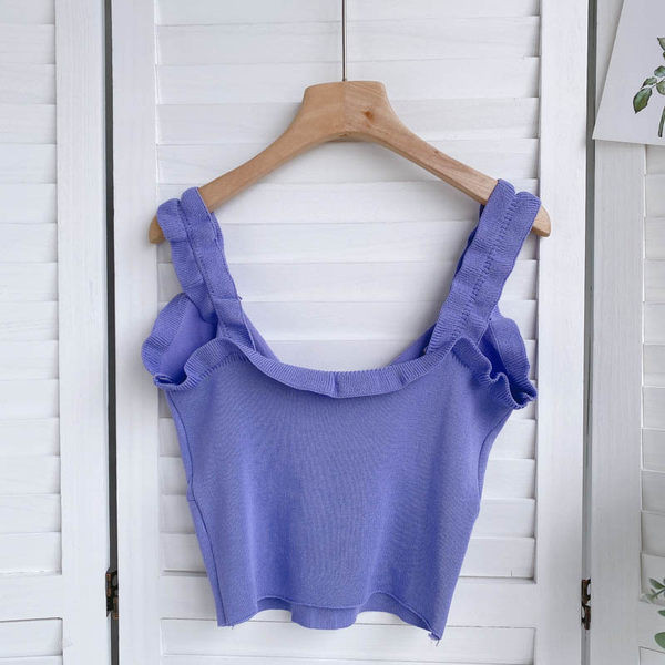 Maieu scurt de damă cu bretele largi - culori diferite