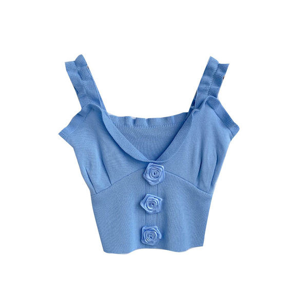 Maieu scurt de damă cu bretele largi - culori diferite