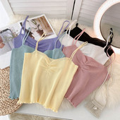 Ženska majica bez rukava na tanke naramenice - različite boje