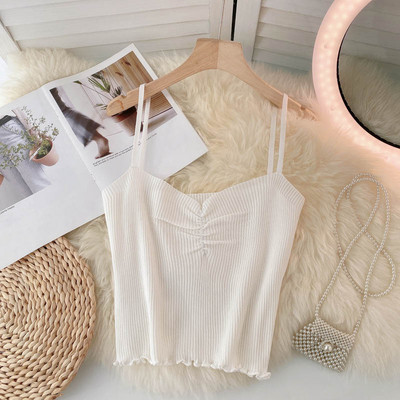 Ženska majica bez rukava na tanke naramenice - različite boje