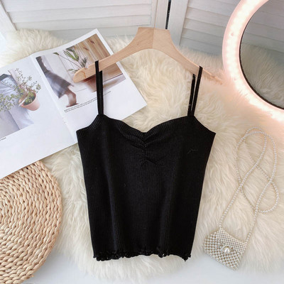 Ženska majica bez rukava na tanke naramenice - različite boje