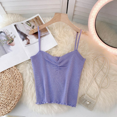 Ženska majica bez rukava na tanke naramenice - različite boje