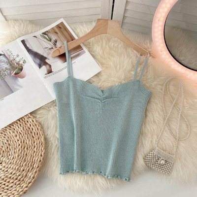 Ženska majica bez rukava na tanke naramenice - različite boje