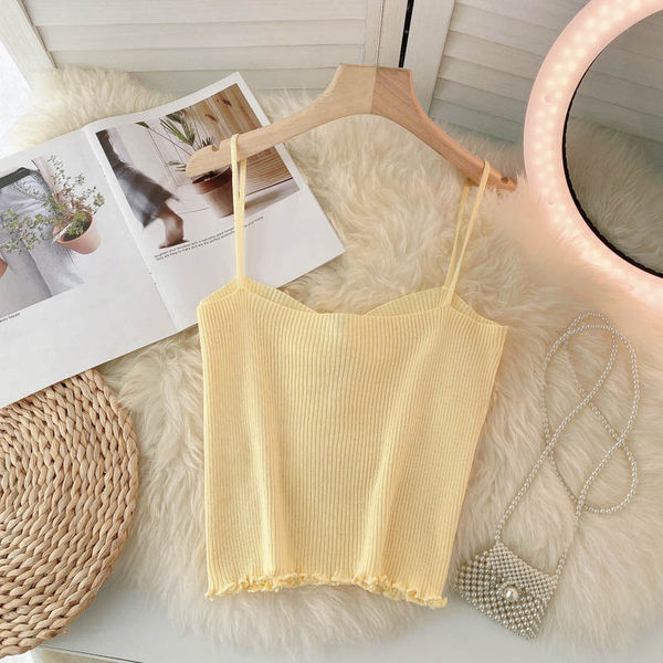 Ženska majica bez rukava na tanke naramenice - različite boje