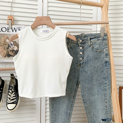 Jauna modeļa sieviešu topiņš ar ovālu kakla izgriezumu vairākās krāsās